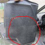 Сухой водительский коврик с обратной стороны с Лада Калина Люкс 2011 года выпуска