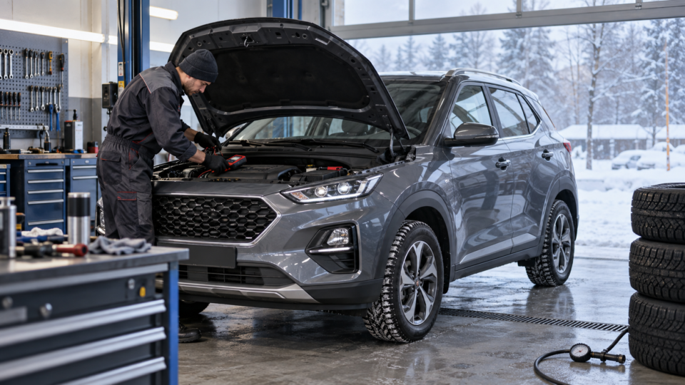 Корейский автомобиль по теме статьи на дороге