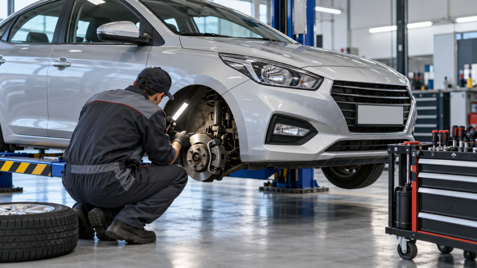 Диагностика мягкой педали тормоза Hyundai Accent в автосервисе