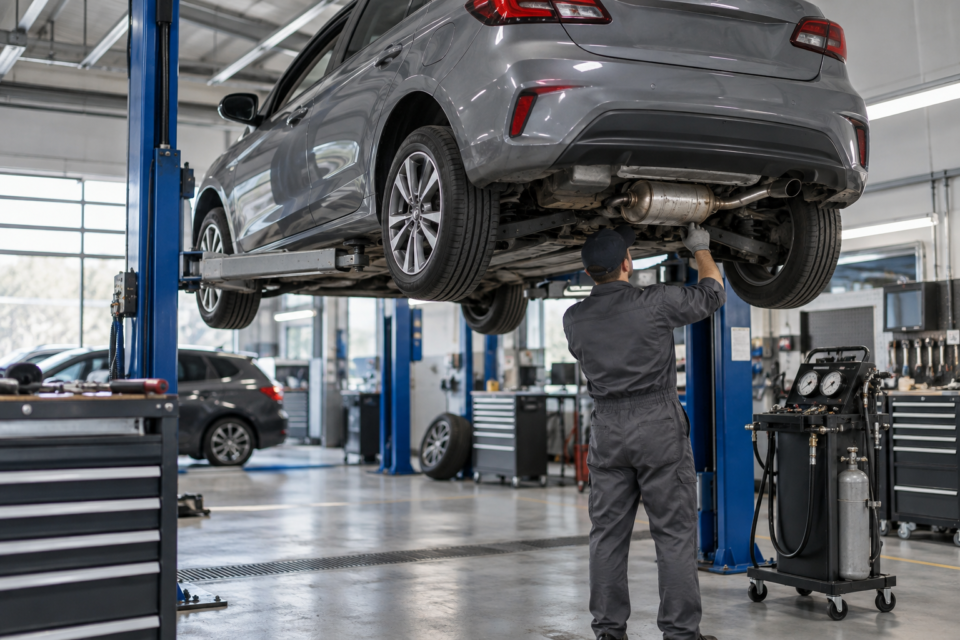 Диагностика катализатора и выхлопной системы корейского автомобиля в автосервисе