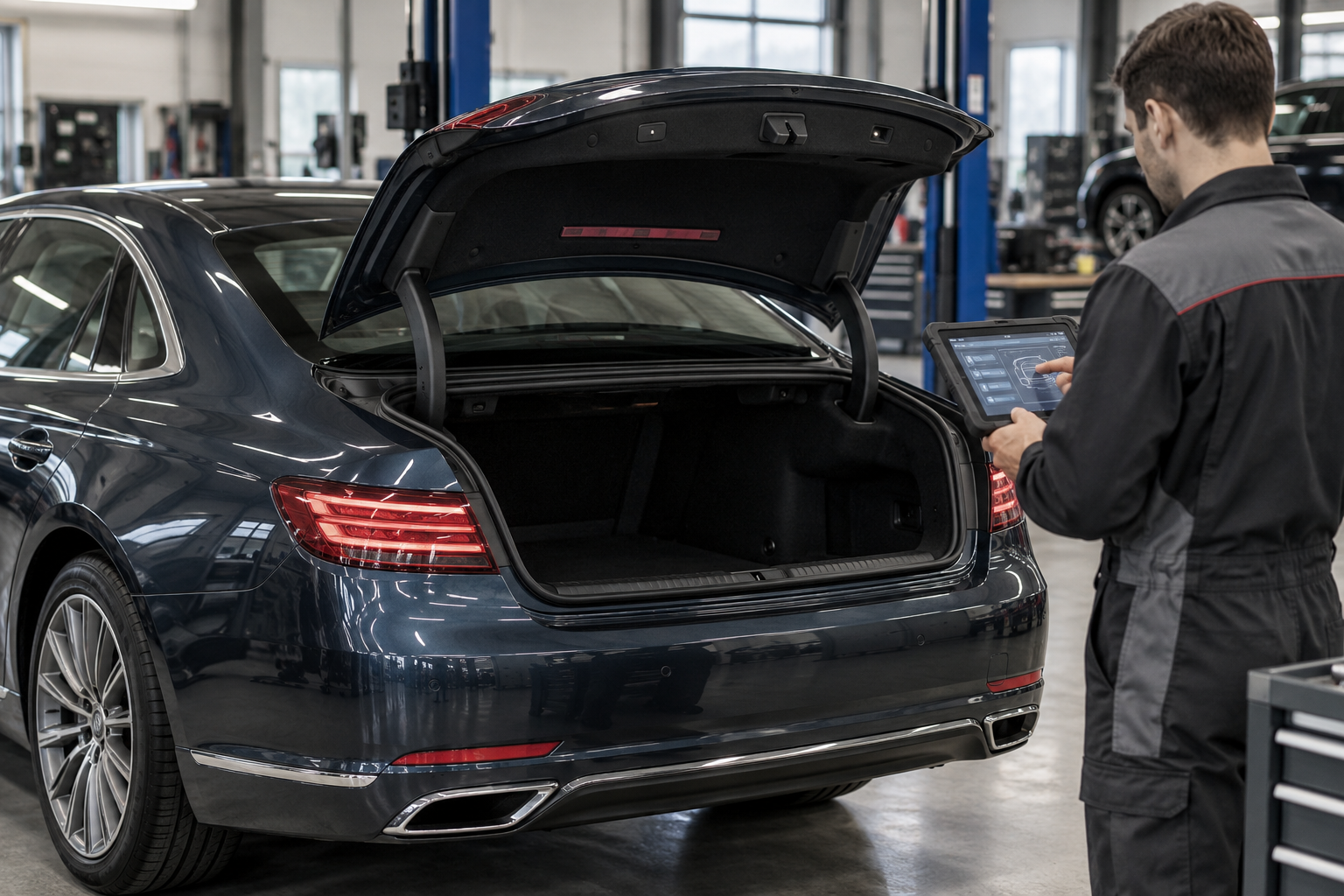 Компьютерная диагностика электропривода багажника Genesis в автосервисе