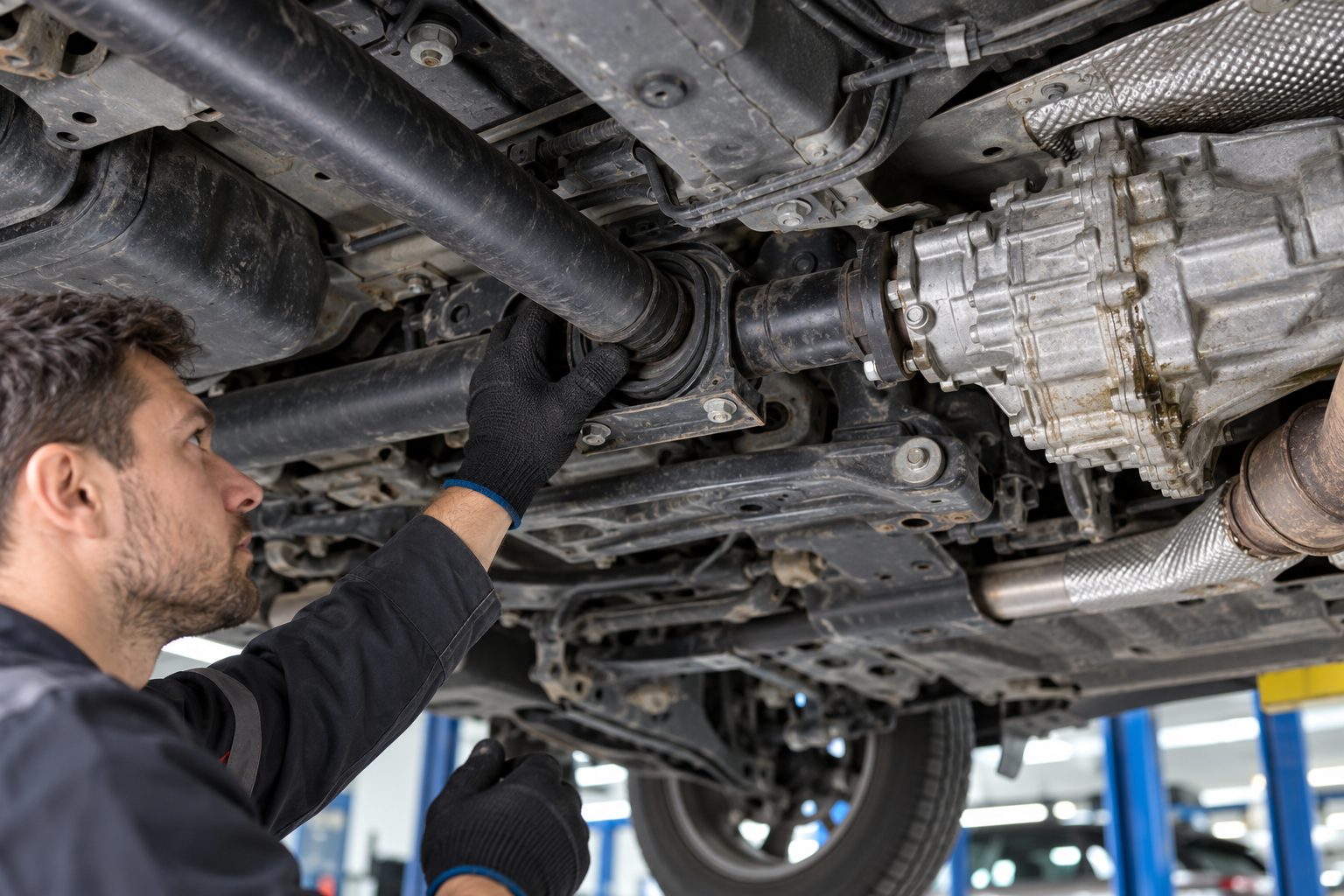 Проверка карданного вала и раздаточной коробки Kia Sportage перед покупкой