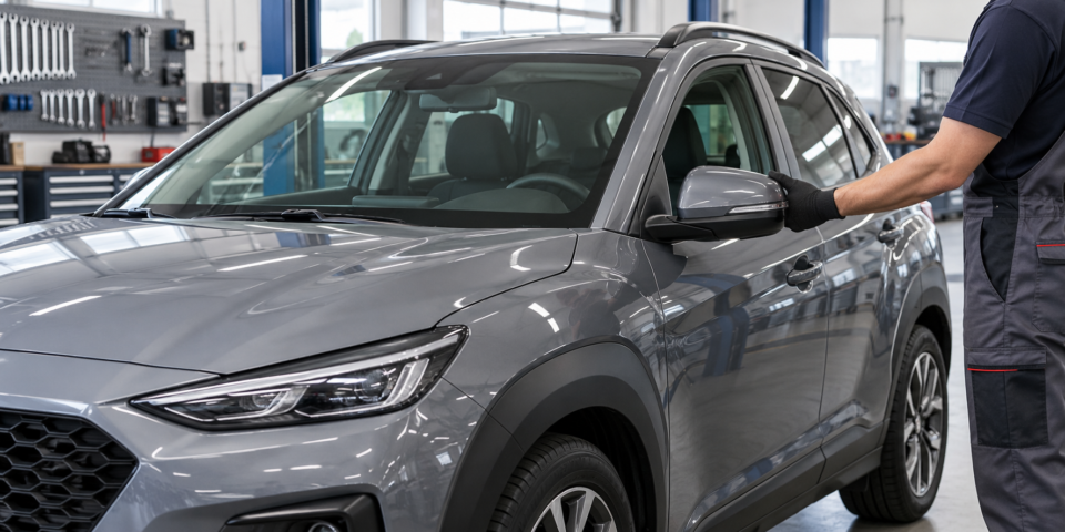 Проверка работы складного бокового зеркала Kia в автосервисе