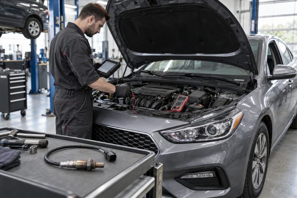 Проверка ошибки P0420 на корейском автомобиле в автосервисе